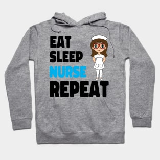 EAT Sleep Nurse Repeat Scrub Life Hoodie